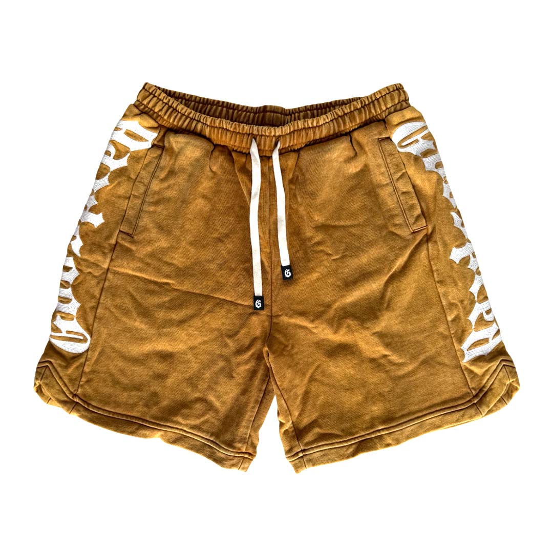 Godspeed Courtside Shorts Rustic Brown White by Godspeed - NWAHYPE No.1 for streetwear Shorts in USA