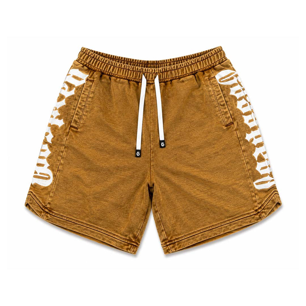 Godspeed Courtside Shorts Rustic Brown White by Godspeed - NWAHYPE No.1 for streetwear Shorts in USA