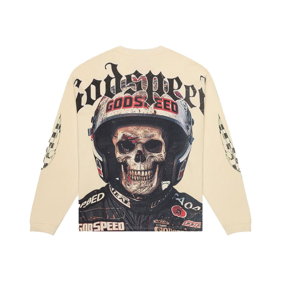 Godspeed Crashout Long Sleeve Tee Bone by Godspeed - NWAHype 1 for streetwear T-Shirts in USA