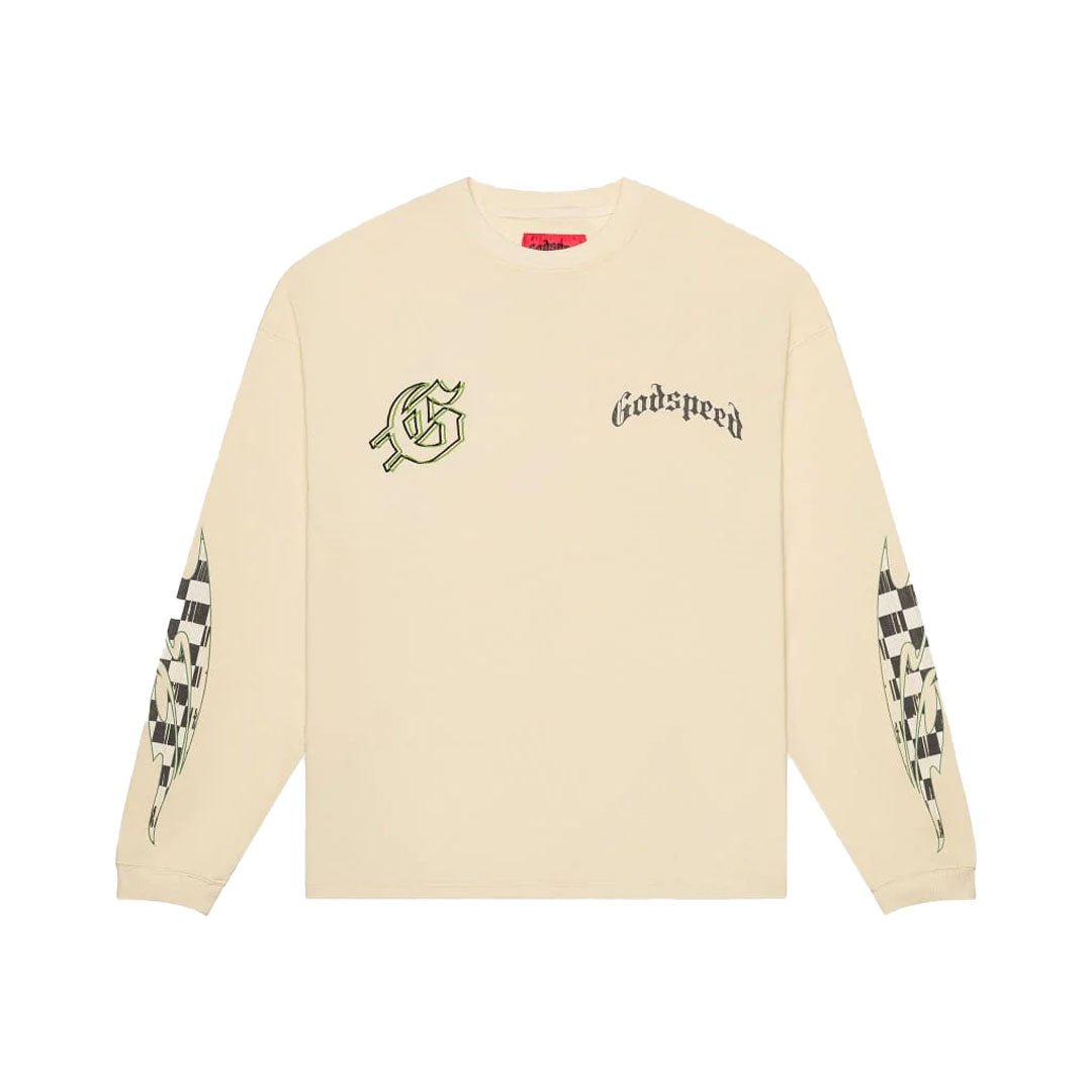 Godspeed Crashout Long Sleeve Tee Bone by Godspeed - NWAHype 1 for streetwear T-Shirts in USA