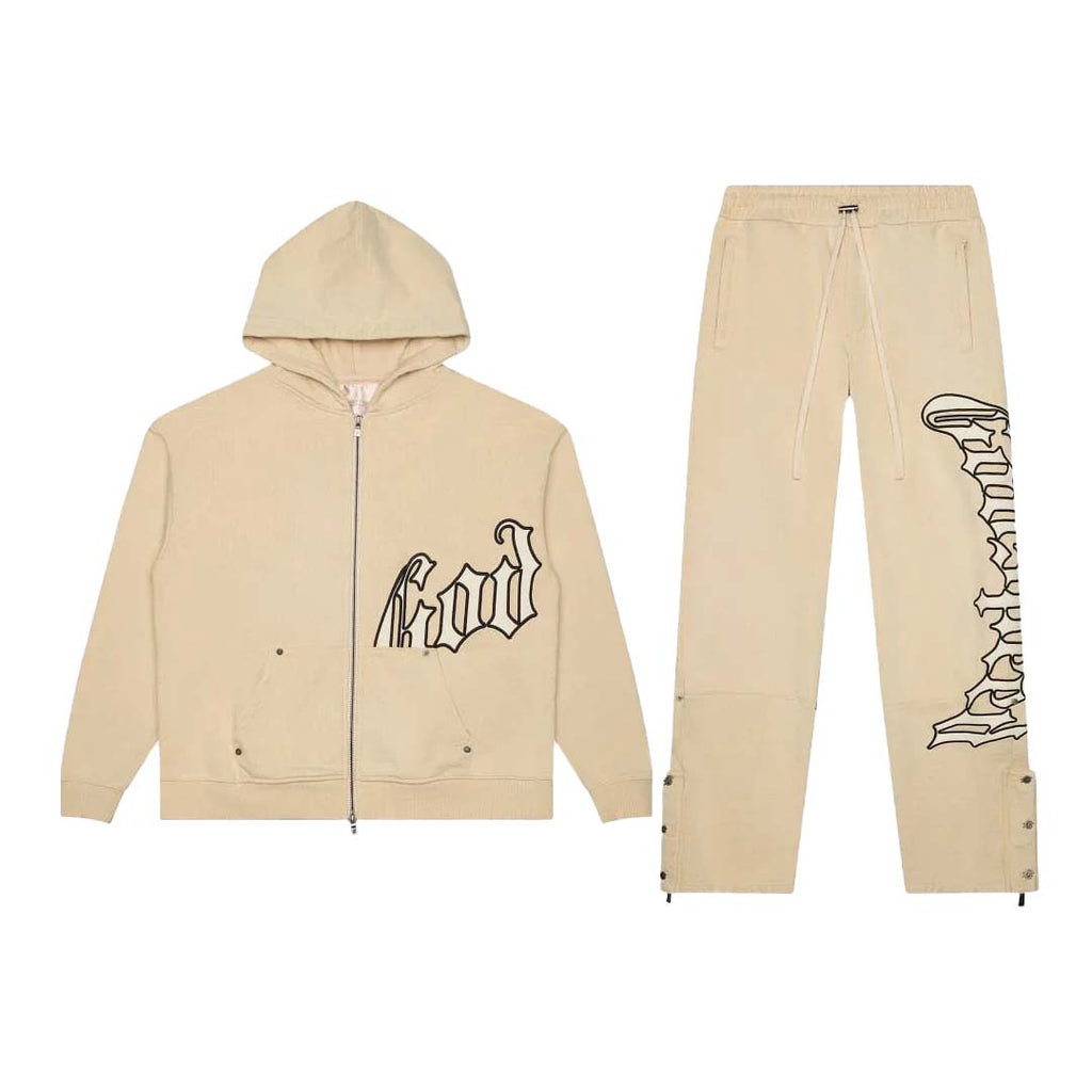 Godspeed Cream Bone Sweatsuit Hoodie & Sweatpants Set by Godspeed - NWAHype 1 for streetwear Hoodies in USA
