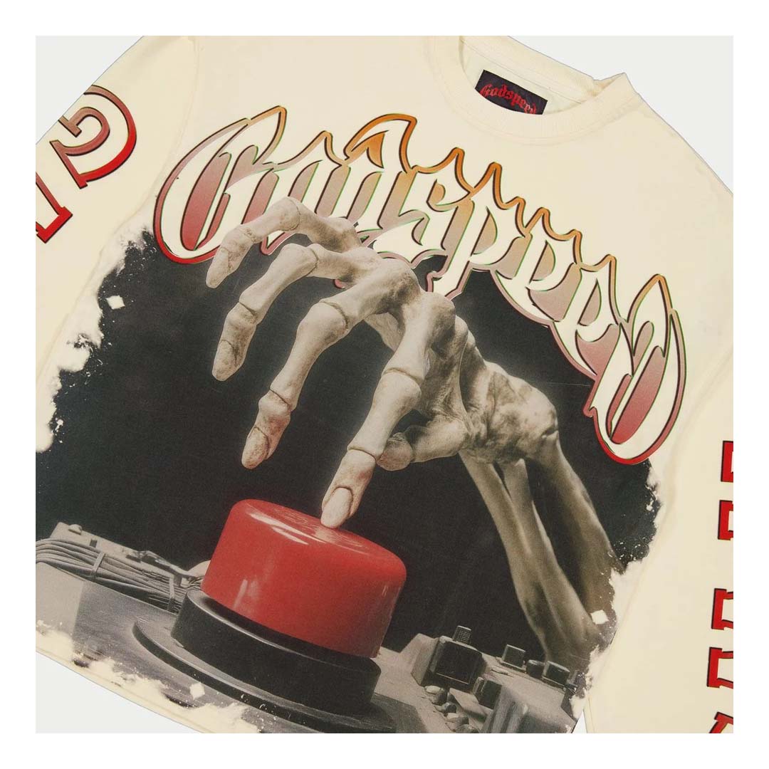 Godspeed Detonator Long Sleeve Tee Bone by Godspeed - NWAHype 1 for streetwear T-Shirts in USA