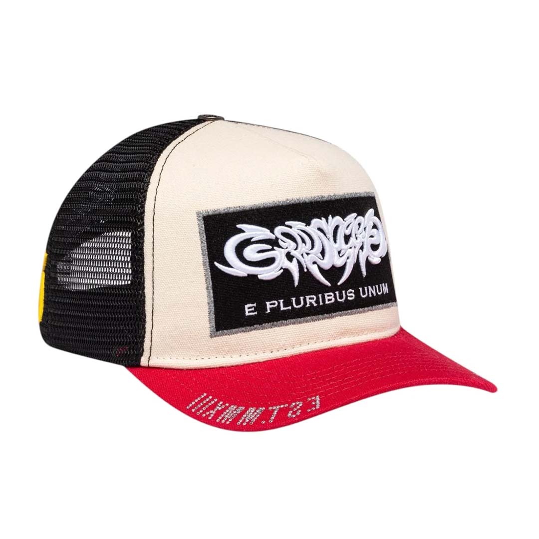 Godspeed E Pluribus Trucker Hat White Red by Godspeed - NWAHYPE No.1 for streetwear Hats in USA