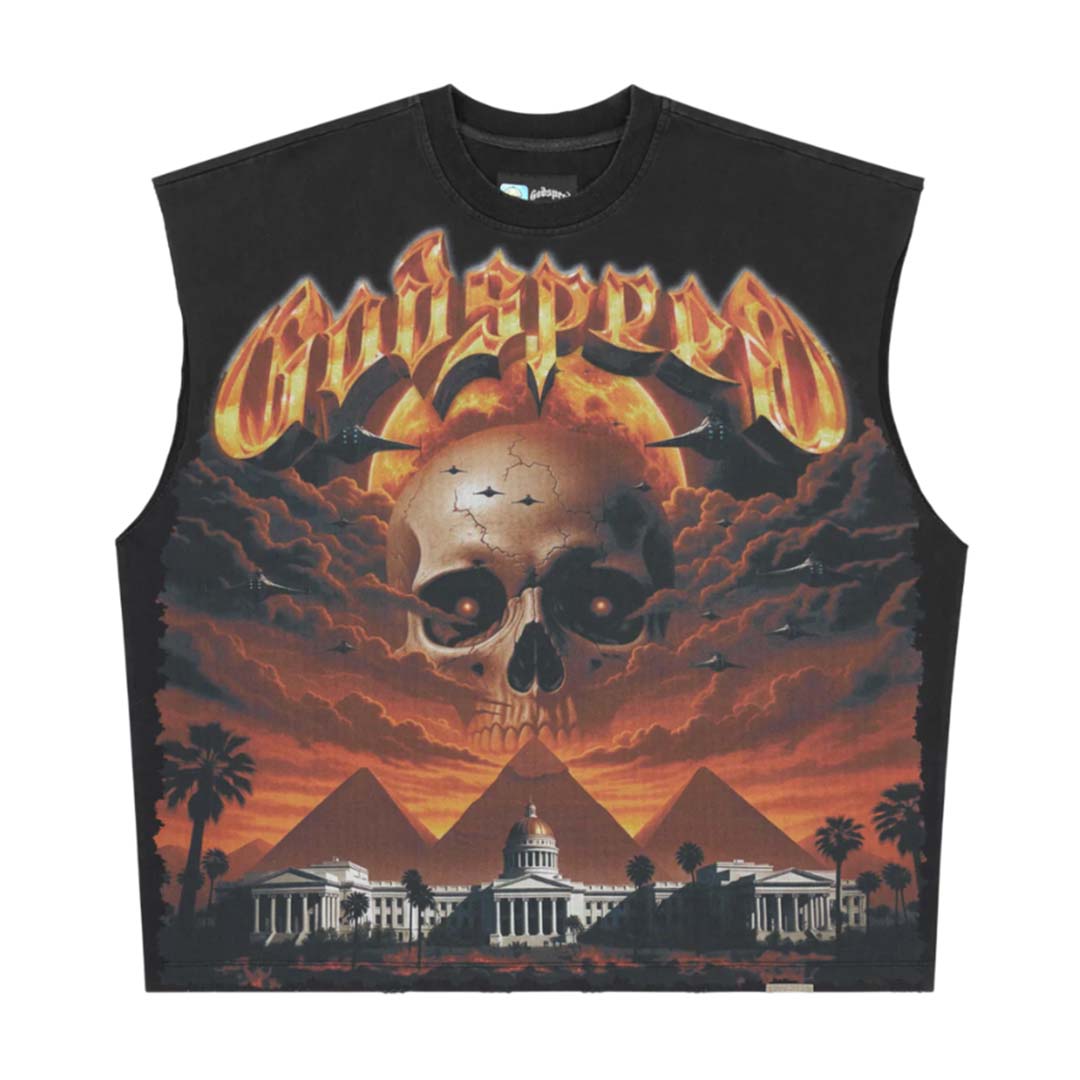 Godspeed Echos Of Empire Sleeveless Black Tee by Godspeed - NWAHYPE No.1 for streetwear T-Shirts in USA