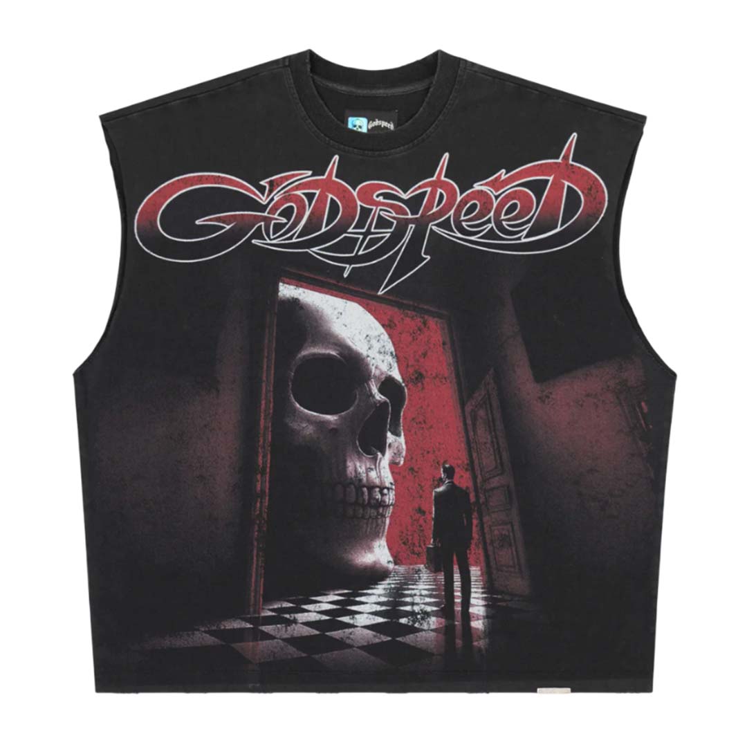 Godspeed Fates Doorstep Sleeveless Black Tee by Godspeed - NWAHYPE No.1 for streetwear T-Shirts in USA