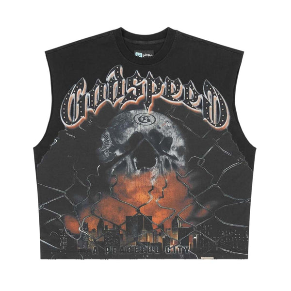 Godspeed Fences Sleeveless Tee Black by Godspeed - NWAHYPE No.1 for streetwear T-Shirts in USA