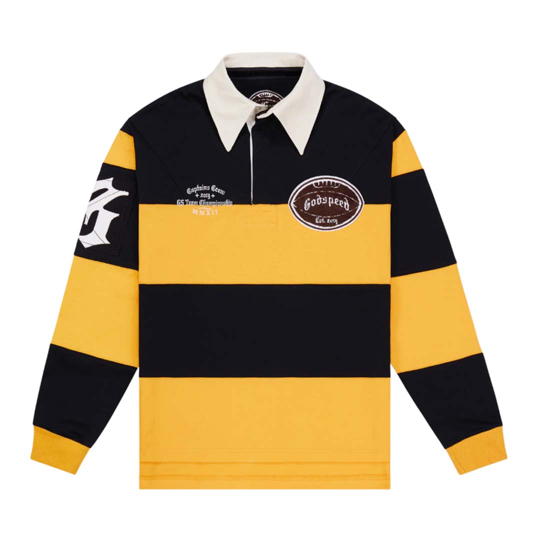Godspeed Field Rugby Shirt Black Yellow by Godspeed - NWAHype No.1 for streetwear T-Shirts in USA