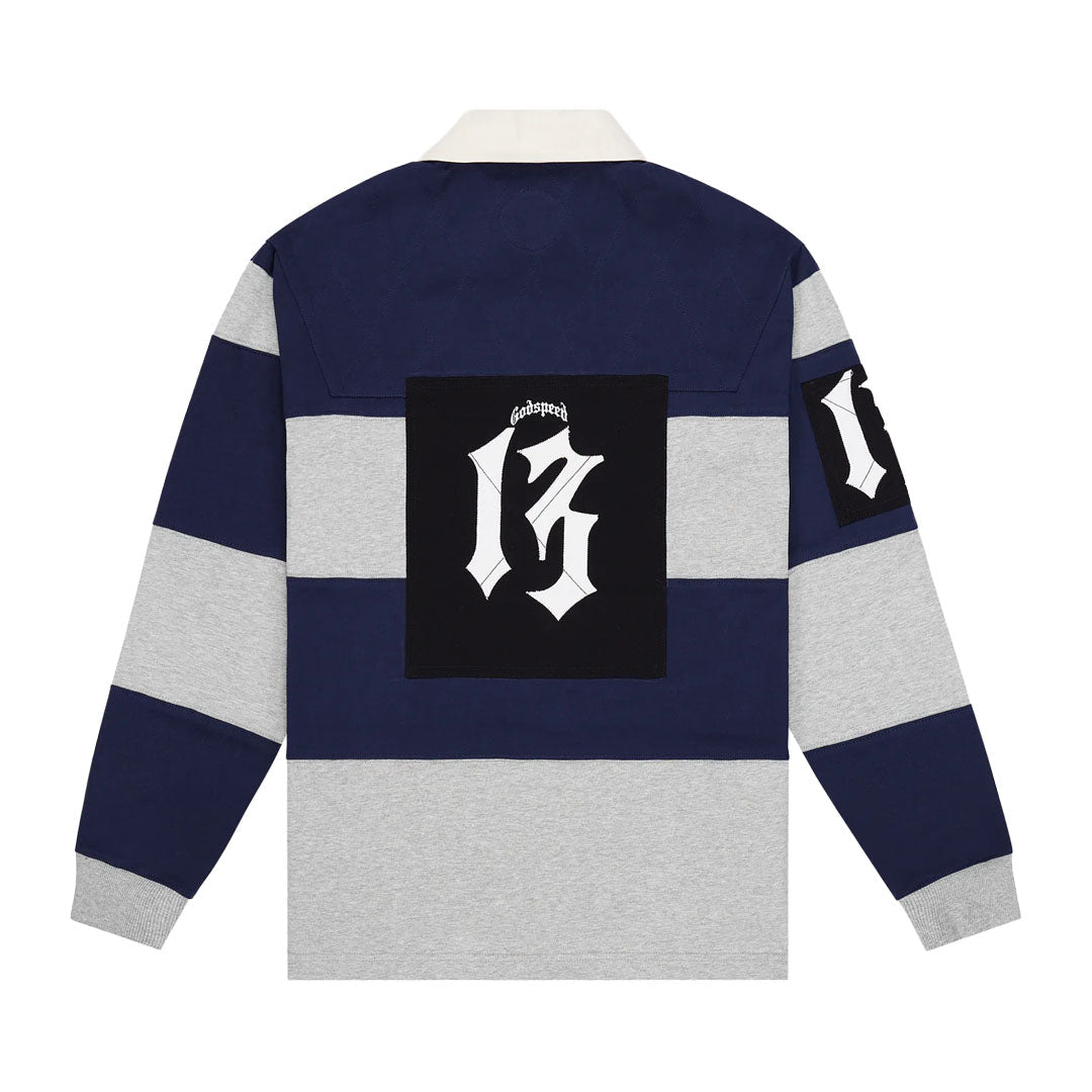 Godspeed Field Rugby Shirt Navy Heather Grey by Godspeed - NWAHype No.1 for streetwear T-Shirts in USA