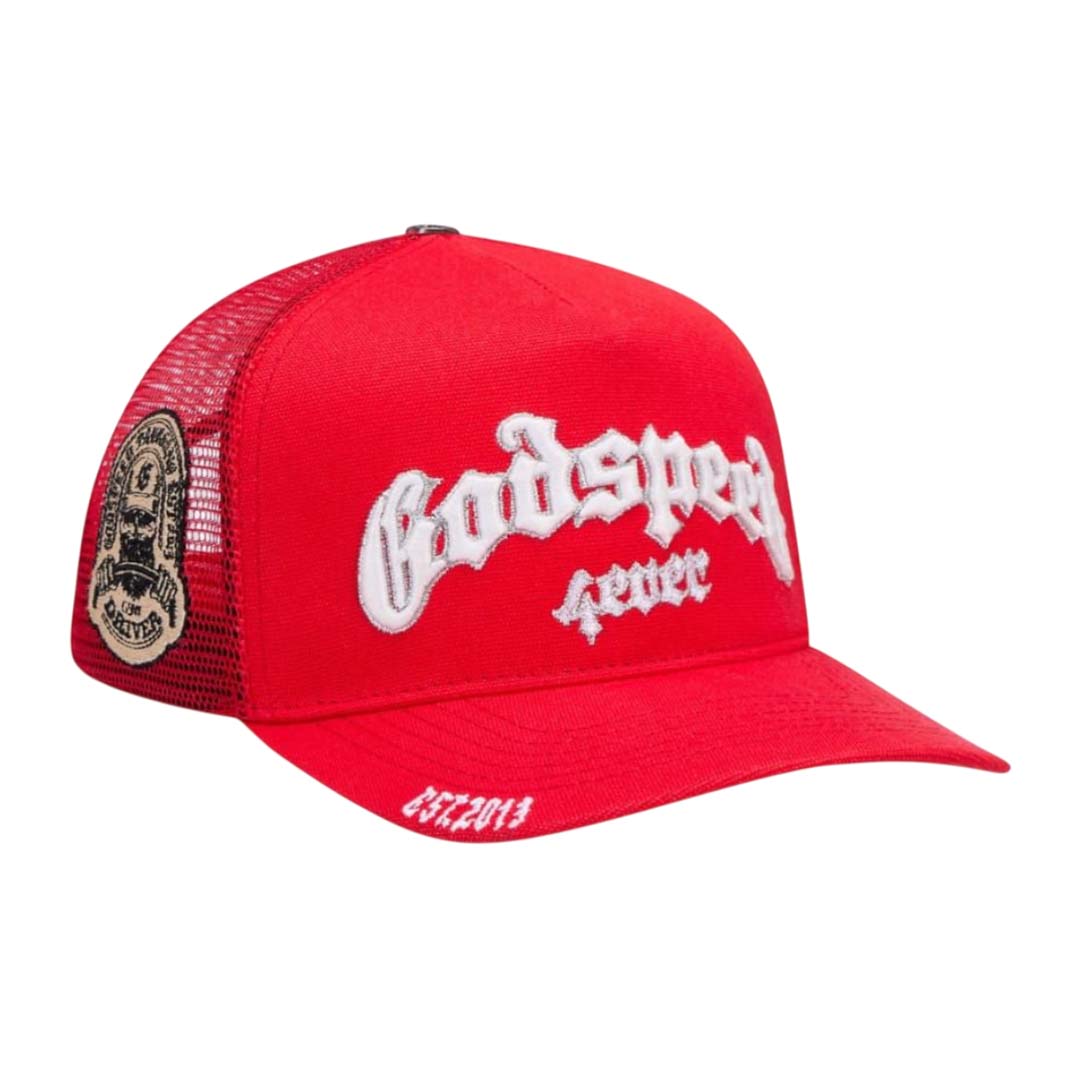 Godspeed Forever Trucker Hat Cherry Red by Godspeed - NWAHYPE No.1 for streetwear Hats in USA