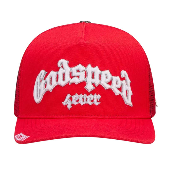Godspeed Forever Trucker Hat Cherry Red by Godspeed - NWAHYPE No.1 for streetwear Hats in USA