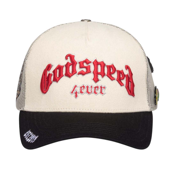 Godspeed Forever Trucker Hat White Black Red by Godspeed - NWAHYPE No.1 for streetwear Hats in USA