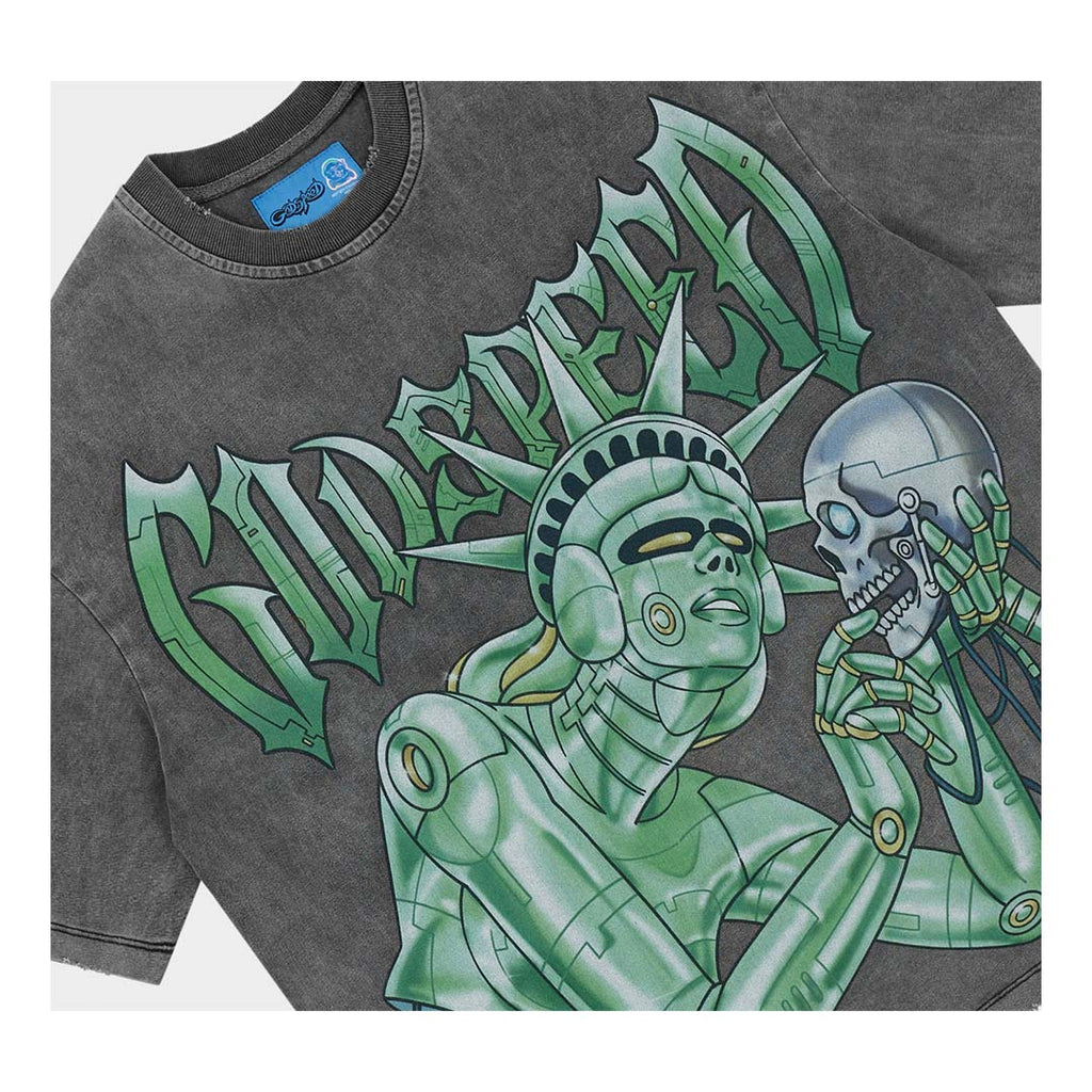 Godspeed Freedoms Protocol Tee Grey Wash by Godspeed - NWAHYPE No.1 for streetwear T-Shirts in USA