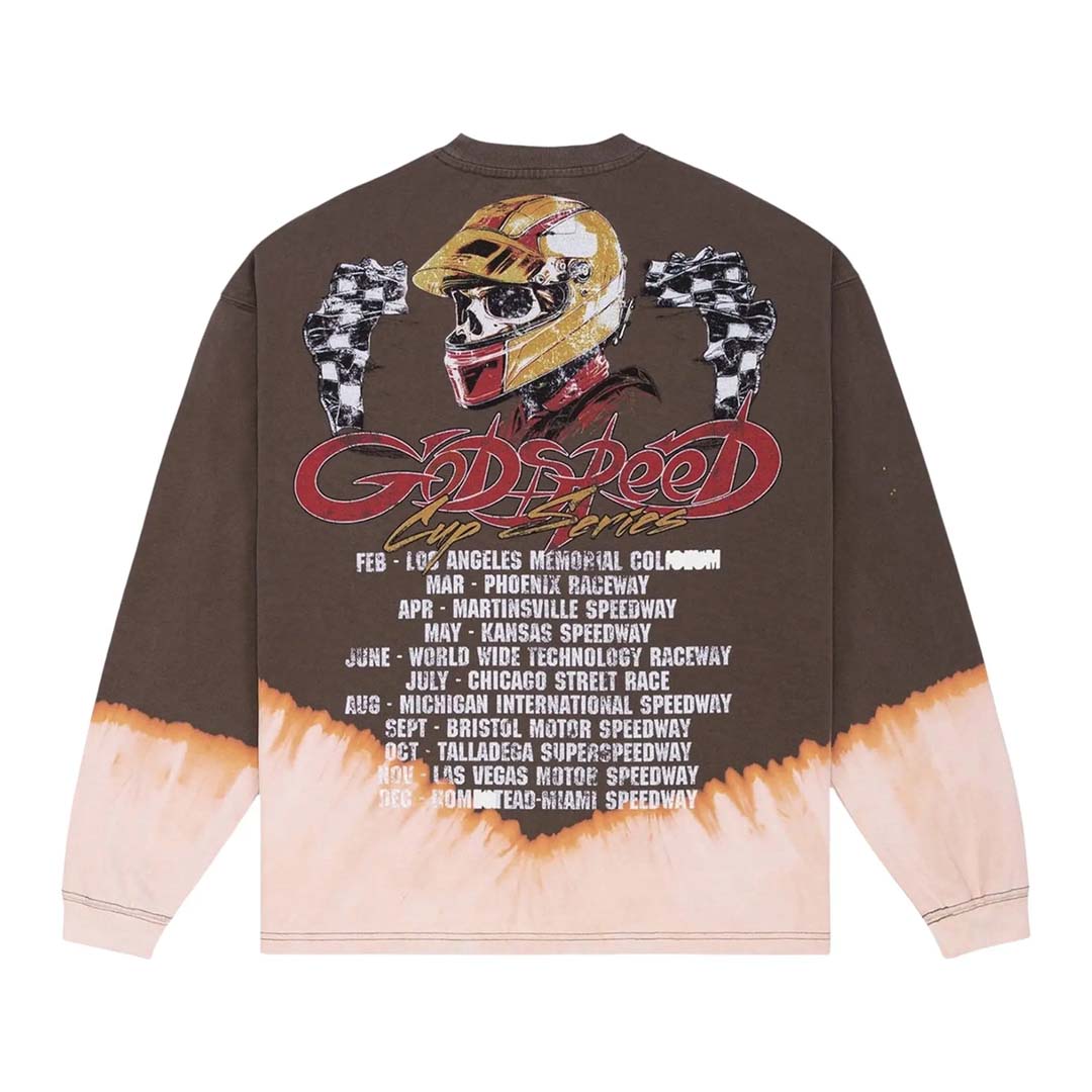 Godspeed FTW Bleached Long Sleeve Tee Brown by Godspeed - NWAHYPE No.1 for streetwear T-Shirts in USA