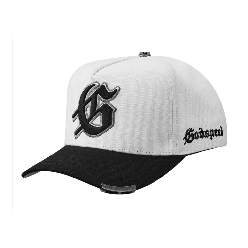 Godspeed G Logo Snapback Hat White Black by Godspeed - NWAHYPE No.1 for streetwear Hats in USA