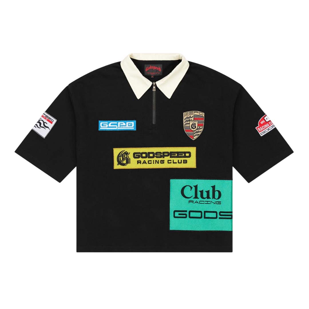 Godspeed GRC Quarter Zip Short Sleeve Polo Black by Godspeed - NWAHYPE No.1 for streetwear T-Shirts in USA
