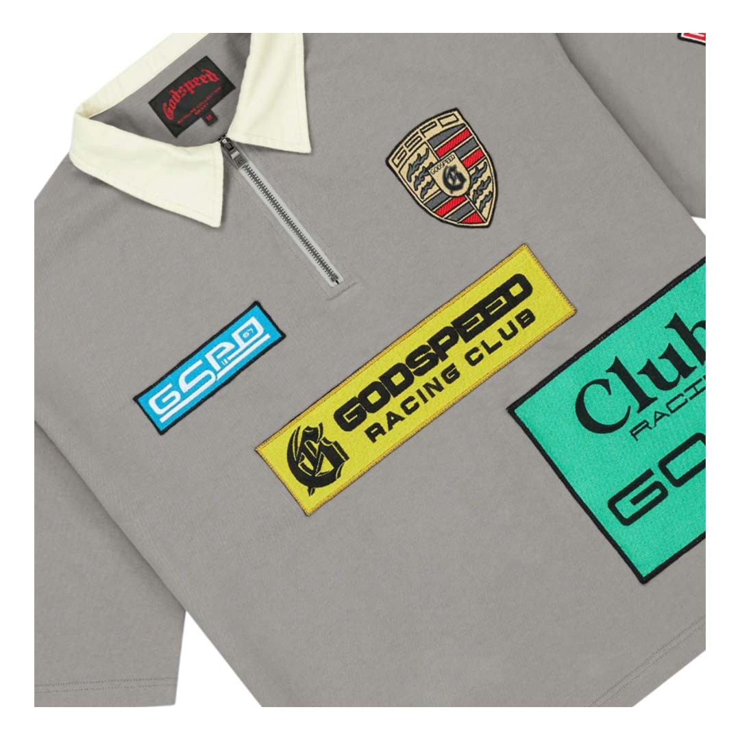 Godspeed GRC Quarter Zip Short Sleeve Polo Grey by Godspeed - NWAHYPE No.1 for streetwear T-Shirts in USA