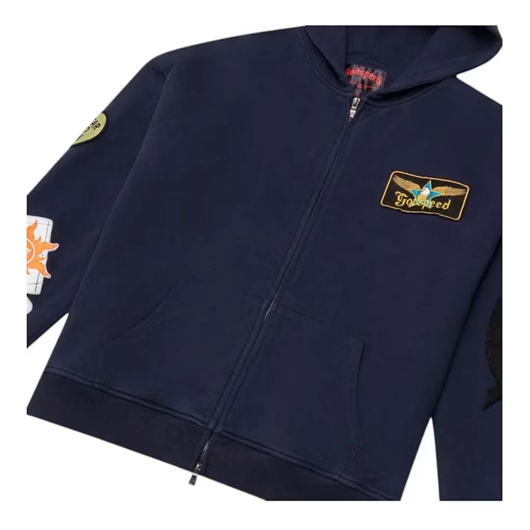 Godspeed GS Squadron Zip Up Hoodie Navy by Godspeed - NWAHYPE No.1 for streetwear Hoodies in USA