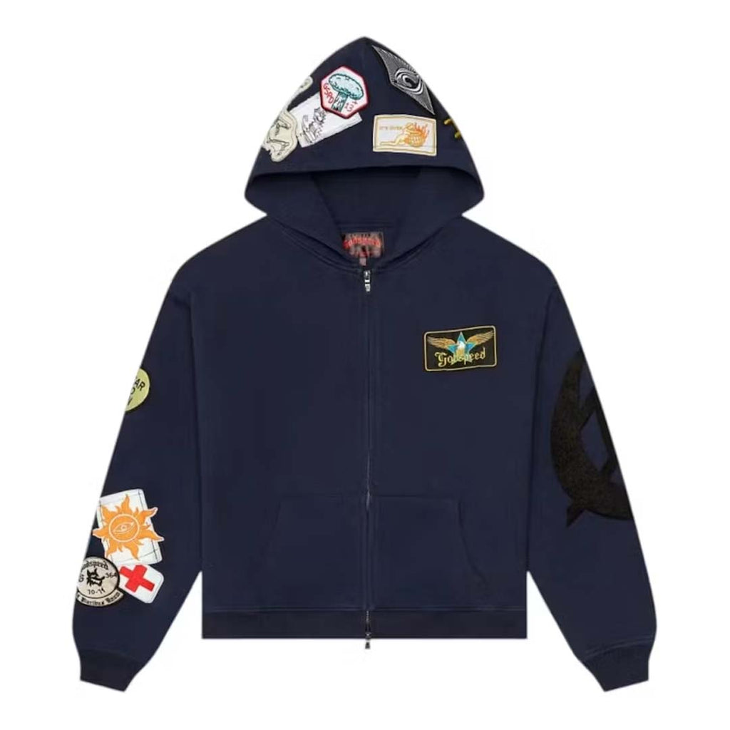 Godspeed GS Squadron Zip Up Hoodie Navy by Godspeed - NWAHYPE No.1 for streetwear Hoodies in USA