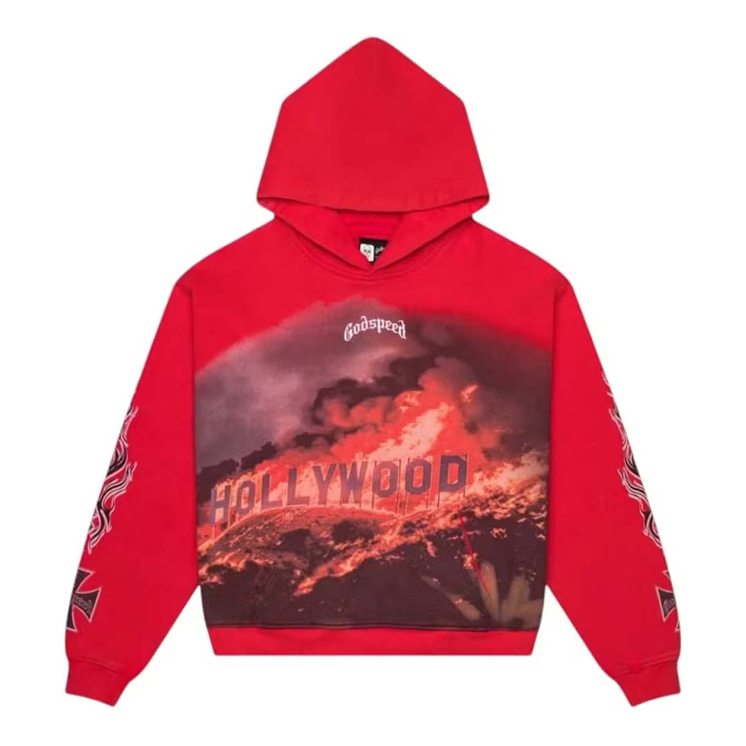 Godspeed Hollywood Inferno Hoodie Red by Godspeed - NWAHYPE No.1 for streetwear Hoodies in USA