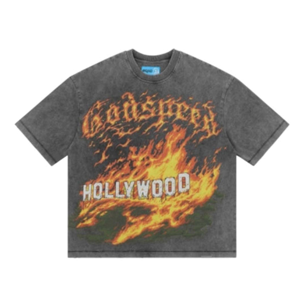 Godspeed Hollywood Inferno Tee Grey Wash by Godspeed - NWAHYPE No.1 for streetwear T-Shirts in USA