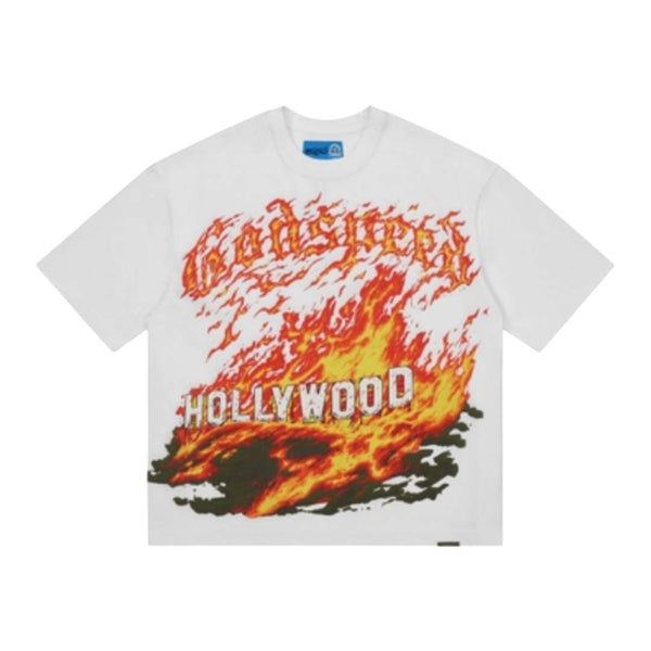 Godspeed Hollywood Inferno Tee White by Godspeed - NWAHYPE No.1 for streetwear T-Shirts in USA