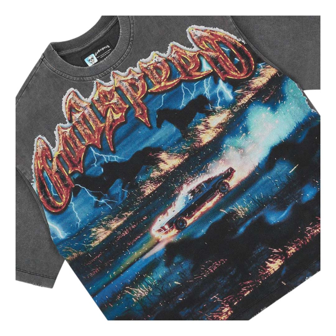 Godspeed Horsepower Tee Grey Wash by Godspeed - NWAHYPE No.1 for streetwear T-Shirts in USA