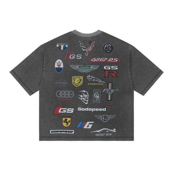 Godspeed Insignias Grey Wash Tee by Godspeed - NWAHYPE No.1 for streetwear T-Shirts in USA