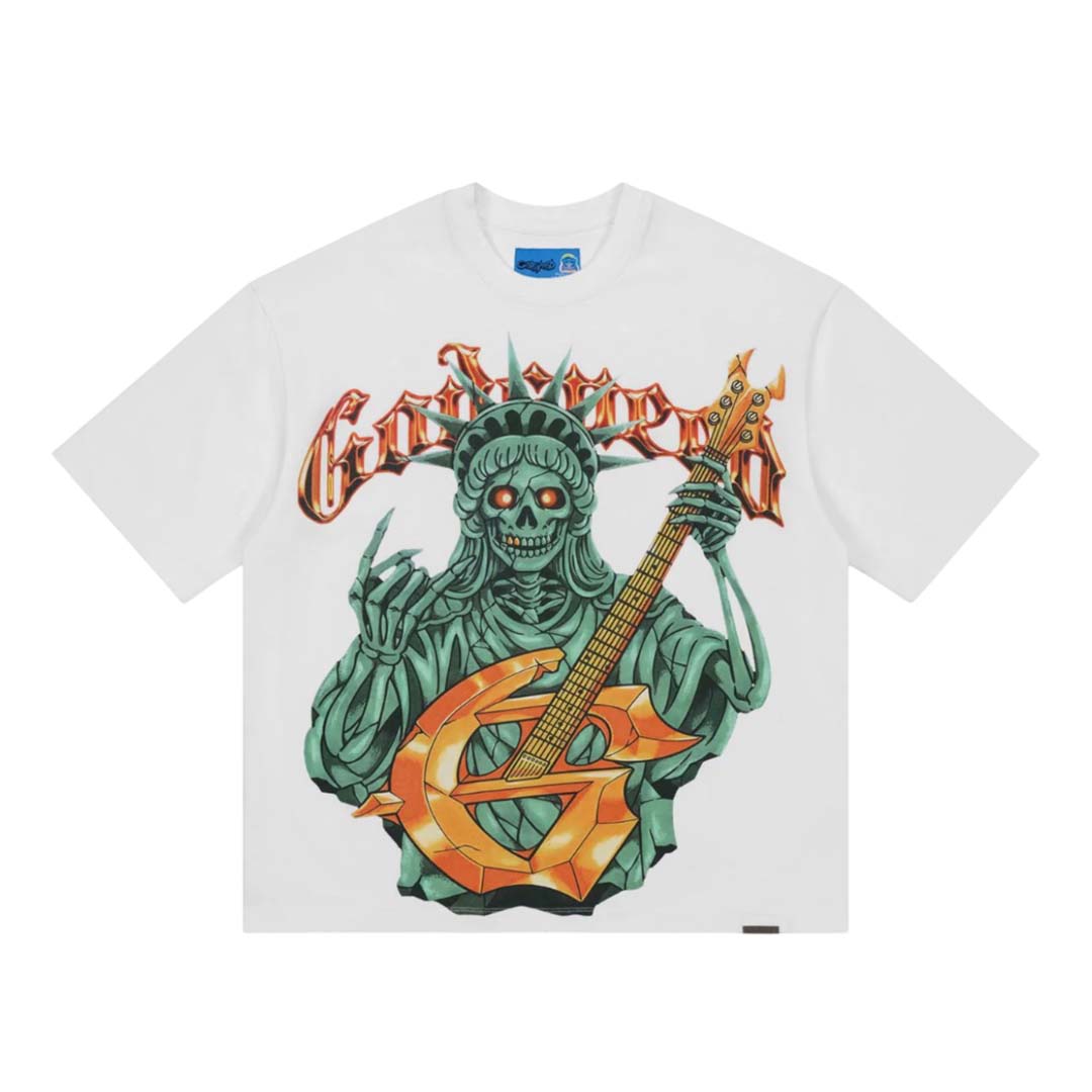 Godspeed Liberty Rock Tee White by Godspeed - NWAHYPE No.1 for streetwear T-Shirts in USA