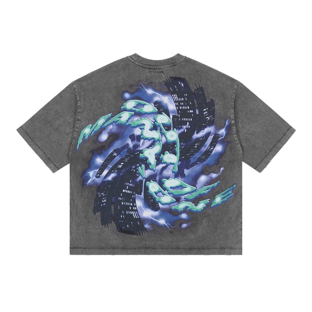Godspeed Liberty Tears Grey Wash Tee by Godspeed - NWAHYPE No.1 for streetwear T-Shirts in USA