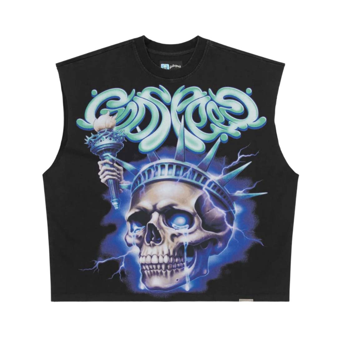 Godspeed Liberty Tears Sleeveless Tee Black by Godspeed - NWAHYPE No.1 for streetwear T-Shirts in USA