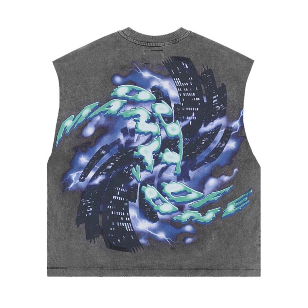 Godspeed Liberty Tears Sleeveless Tee Grey Wash by Godspeed - NWAHYPE No.1 for streetwear T-Shirts in USA