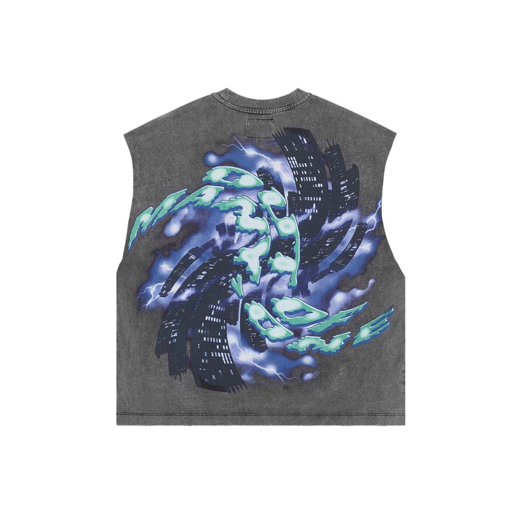 Godspeed Liberty Tears Sleeveless Tee Grey Wash by Godspeed - NWAHYPE No.1 for streetwear T-Shirts in USA