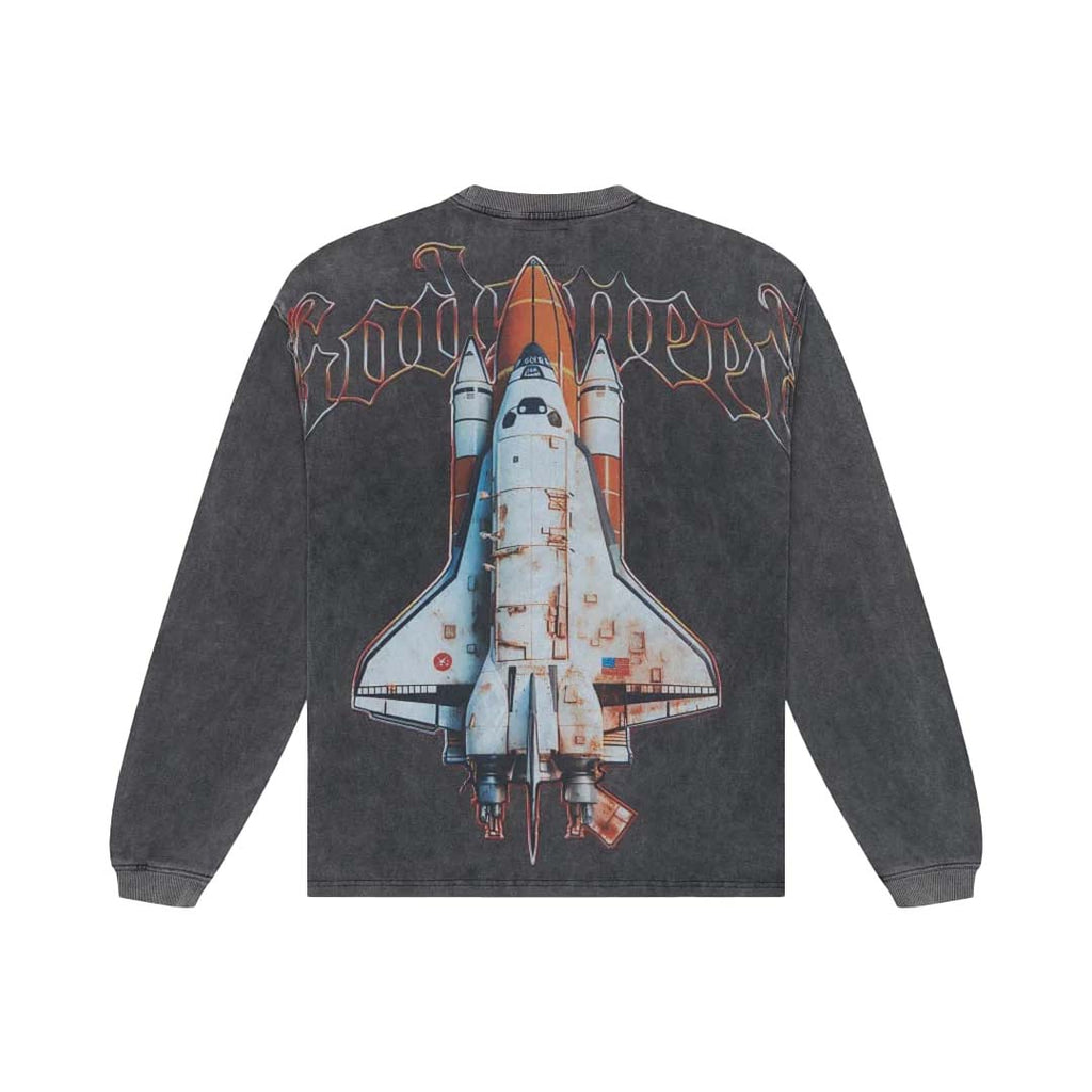 Godspeed Lift Off Grey Wash Long Sleeve Tee by Godspeed - NWAHype 1 for streetwear T-Shirts in USA