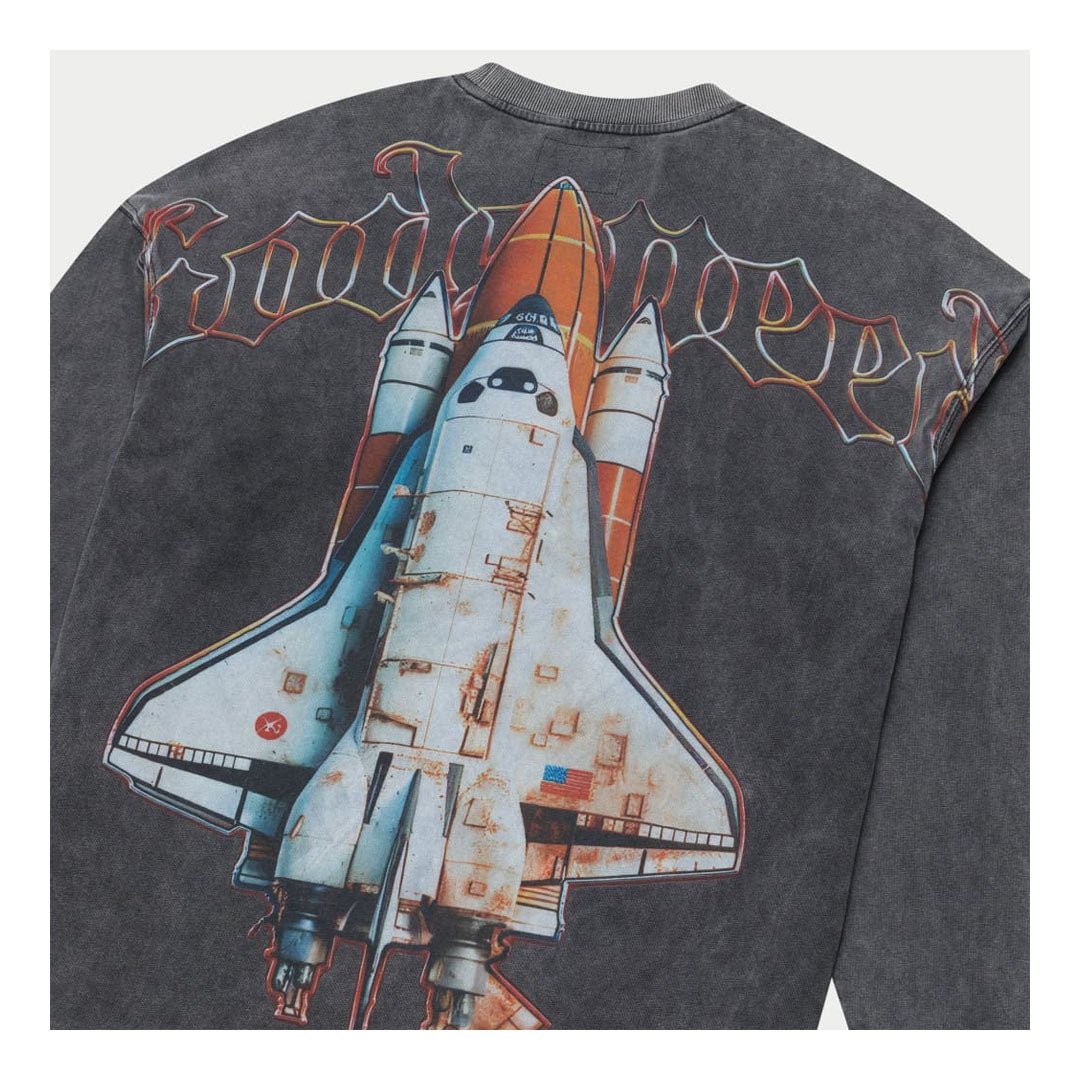 Godspeed Lift Off Grey Wash Long Sleeve Tee by Godspeed - NWAHype 1 for streetwear T-Shirts in USA