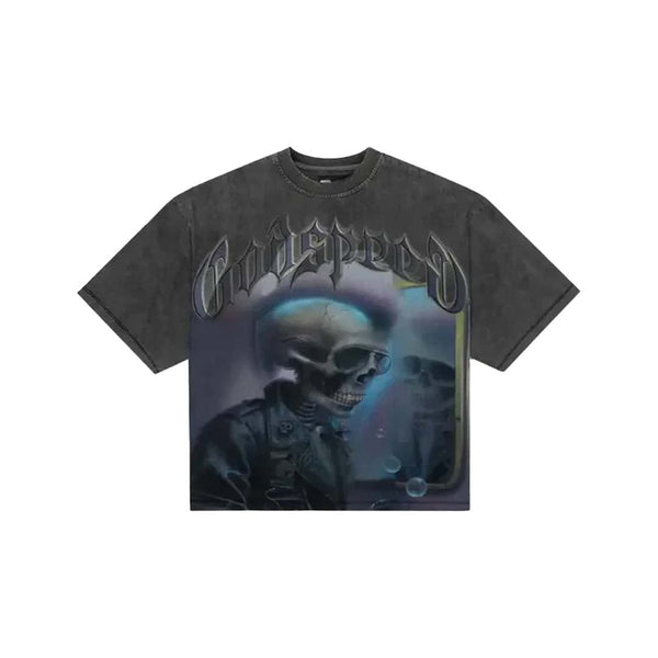 Godspeed Man in the Mirror Grey Wash Tee by Godspeed - NWAHype 1 for streetwear T-Shirts in USA