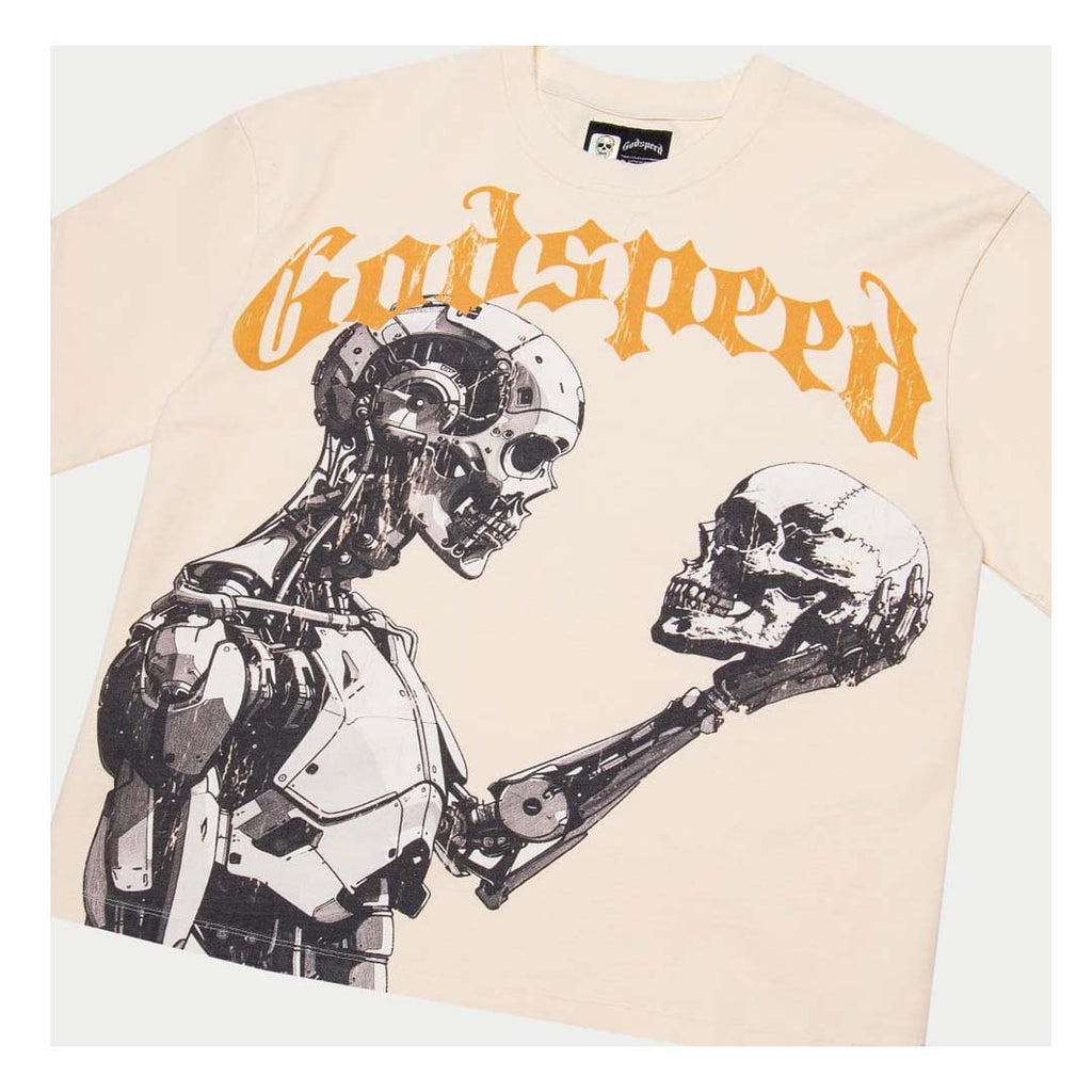 Godspeed Mankind vs AI Bone Black Yellow Tee by Godspeed - NWAHype 1 for streetwear T-Shirts in USA