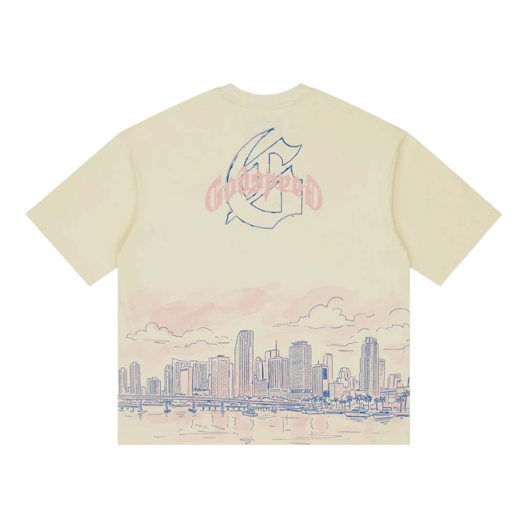 Godspeed Miami Skyline Tee Cream by Godspeed - NWAHYPE No.1 for streetwear T-Shirts in USA