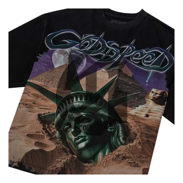 Godspeed Mother Cairo Tee Black Wash by Godspeed - NWAHYPE No.1 for streetwear T-Shirts in USA