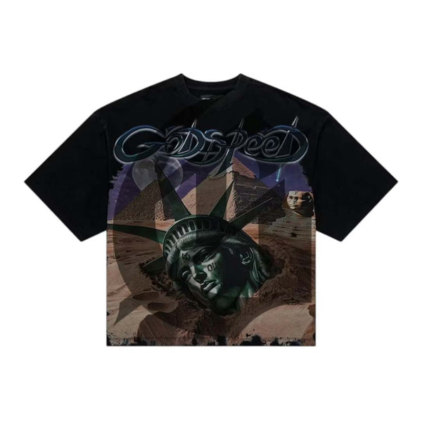 Godspeed Mother Cairo Tee Black Wash by Godspeed - NWAHYPE No.1 for streetwear T-Shirts in USA