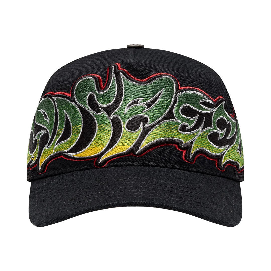 Godspeed Neo Trucker Hat Black Yellow Red by Godspeed - NWAHYPE No.1 for streetwear Hats in USA