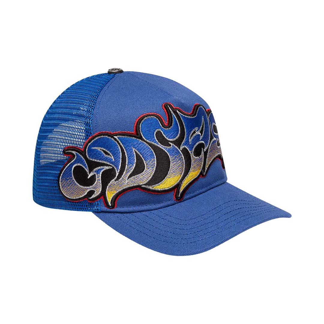 Godspeed Neo Trucker Hat Blue Yellow Red by Godspeed - NWAHype 1 for streetwear Hats in USA