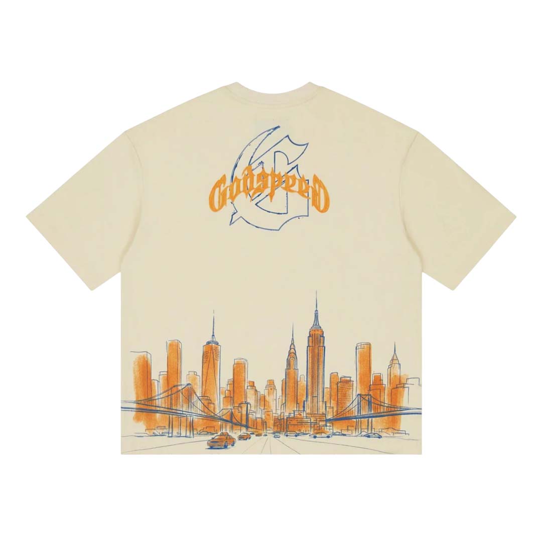 Godspeed New York Skyline Tee Cream by Godspeed - NWAHYPE No.1 for streetwear T-Shirts in USA