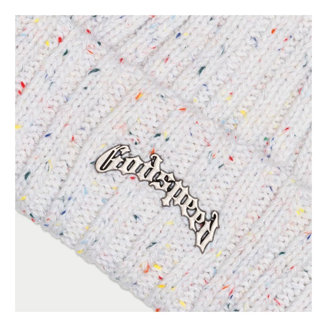 Godspeed OG Logo Emblem Beanie Birthday Cake White by Godspeed - NWAHype 1 for streetwear Beanies in USA