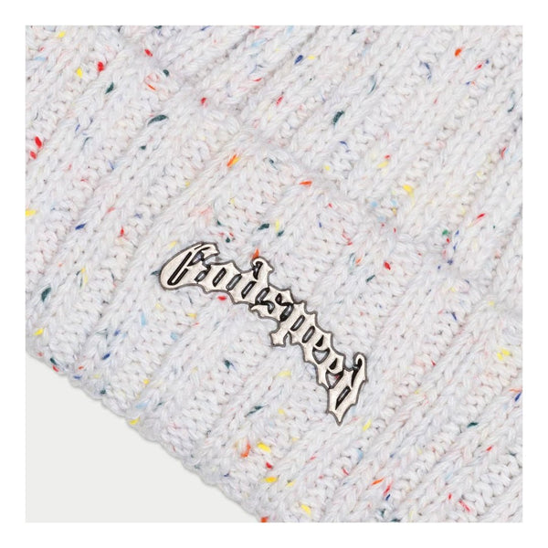 Godspeed OG Logo Emblem Beanie Birthday Cake White by Godspeed - NWAHype 1 for streetwear Beanies in USA
