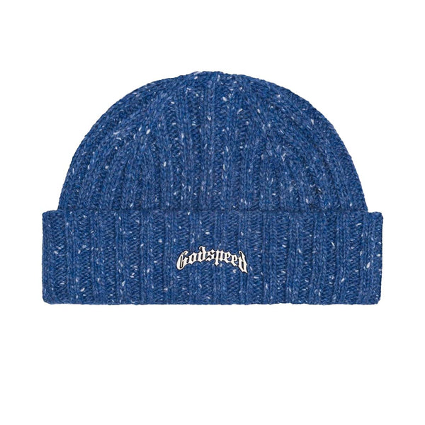 Godspeed OG Logo Emblem Beanie Blue Speckle by Godspeed - NWAHype 1 for streetwear Beanies in USA