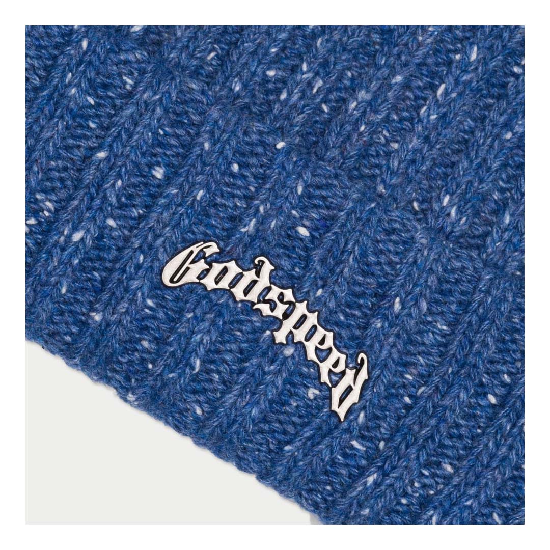 Godspeed OG Logo Emblem Beanie Blue Speckle by Godspeed - NWAHype 1 for streetwear Beanies in USA