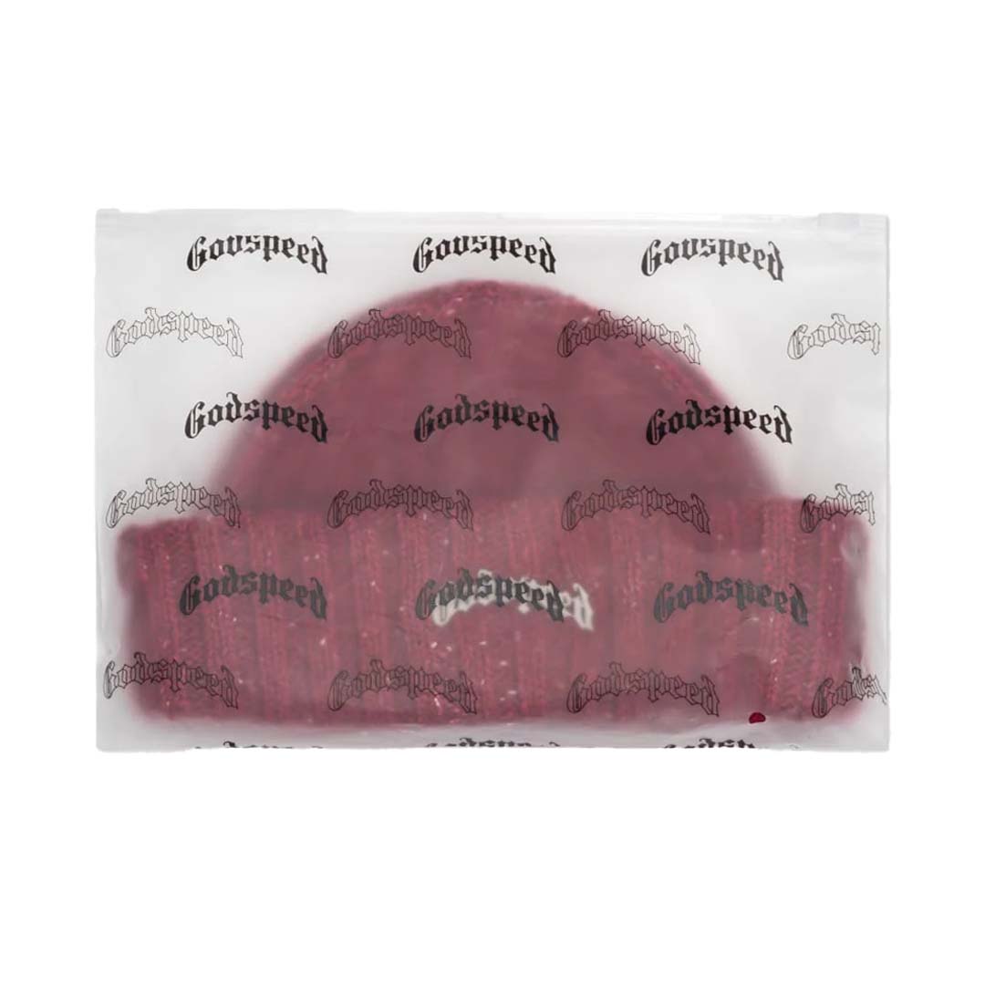 Godspeed OG Logo Emblem Beanie Burgundy Speckle by Godspeed - NWAHype 1 for streetwear Beanies in USA