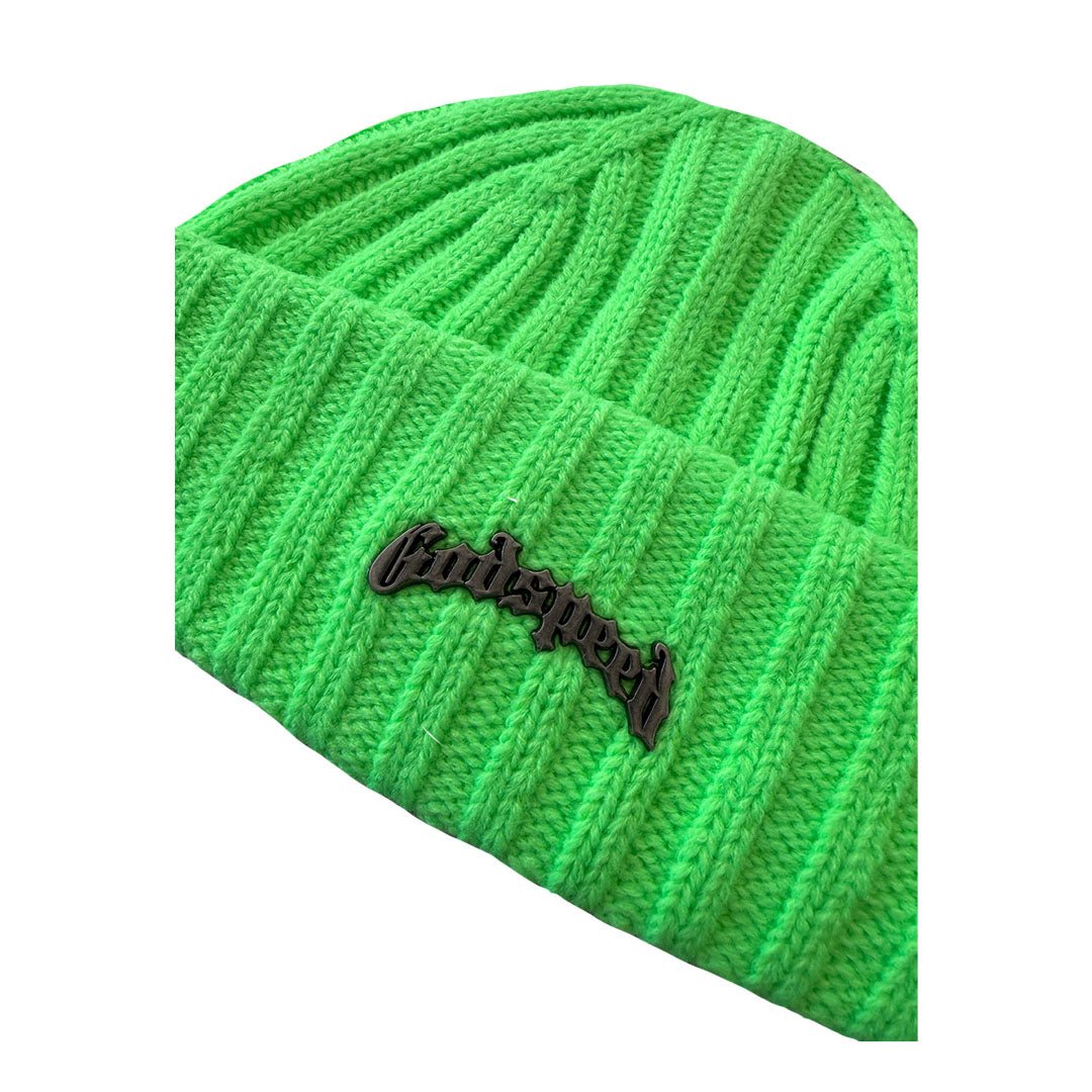 Godspeed OG Logo Emblem Beanie Neon Green by Godspeed - NWAHype 1 for streetwear Beanies in USA
