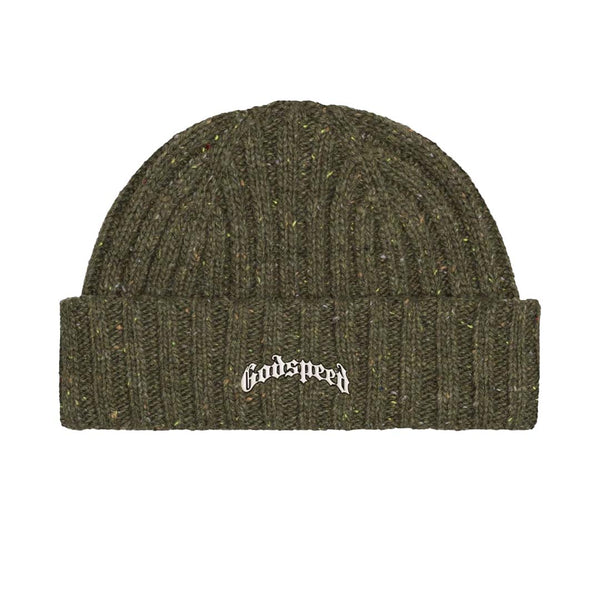 Godspeed OG Logo Emblem Beanie Olive Speckle by Godspeed - NWAHype 1 for streetwear Beanies in USA