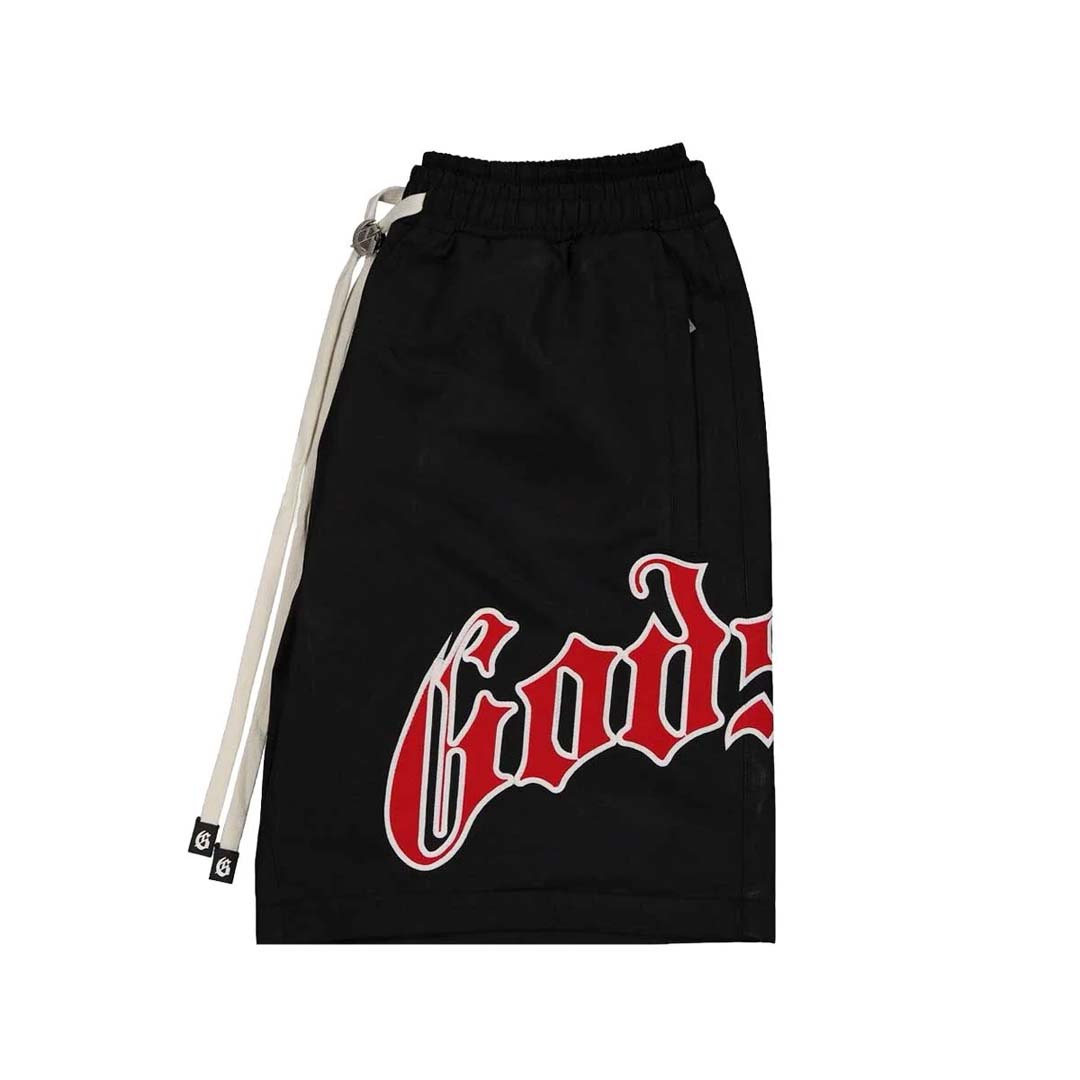 Godspeed OG Logo Nylon Shorts Black Red by Godspeed - NWAHYPE No.1 for streetwear Shorts in USA
